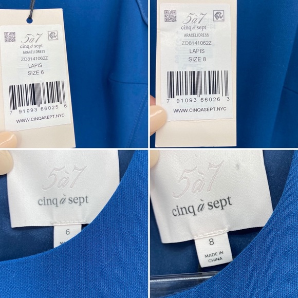 Cinq a Sept Araceli Sleeveless Stitch Dress blue - Picture 11 of 14